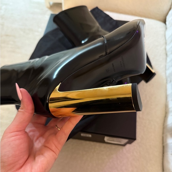 Saint Laurent
Autevil Leather Metal-Heel Booties - Picture 4 of 6